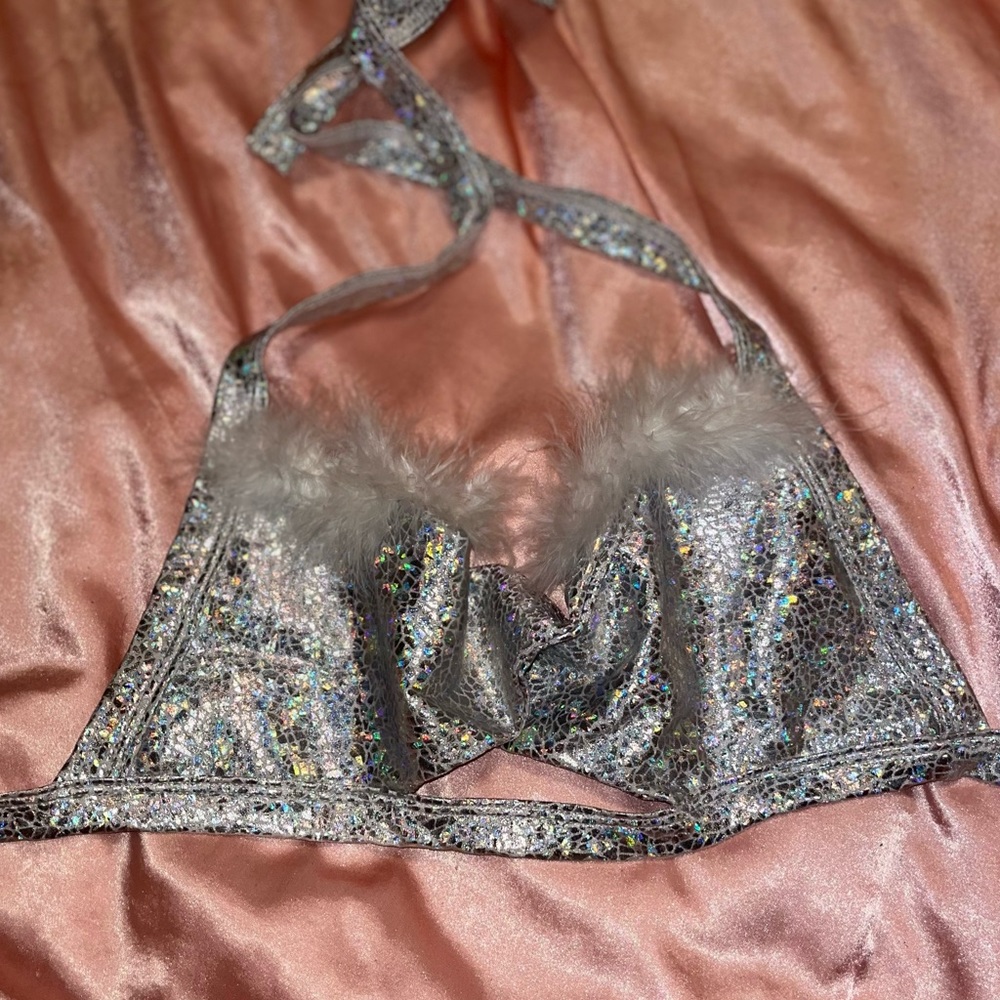 Silver Halter Rave Top O/S